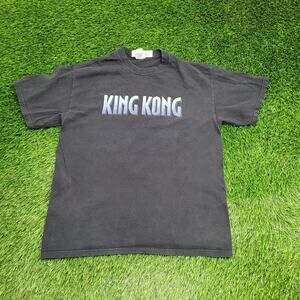 Vintage Y2K King-Kong Gorilla Shirt M/L 21x27 Black Movie Adventure